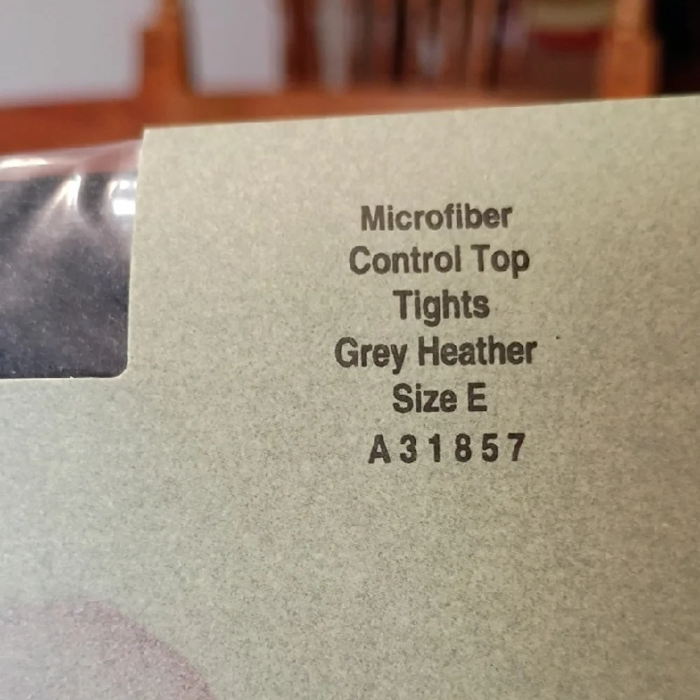 Legacy Legwear Microfiber Tights in Grey Heather NIP Size E